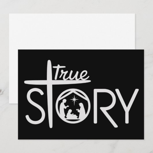 Ware Geboorte van Jezus Kerstmis Kribbe Xmas Feestdagenkaart (Voorkant / Achterkant)