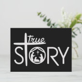 Ware Geboorte van Jezus Kerstmis Kribbe Xmas Feestdagenkaart (Staand voorkant)