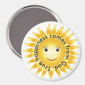 Ware geluk komt van God Magneet (Voorkant / Achterkant)