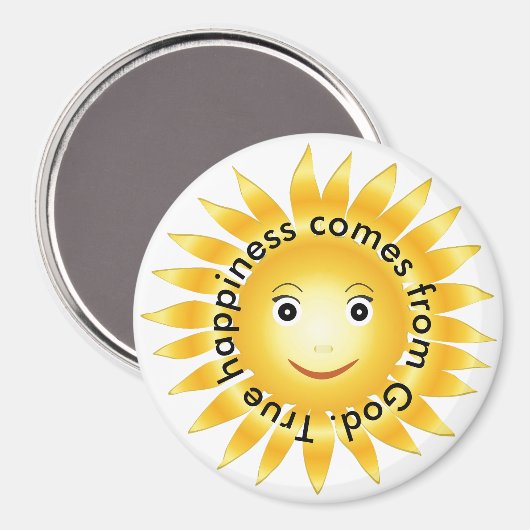 Ware geluk komt van God Magneet (Voorkant / Achterkant)