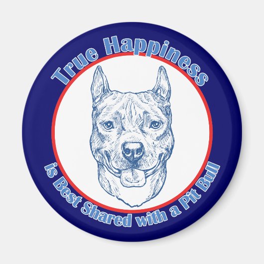 Ware Geluk met een Pit Bull Magneet (Voorkant)