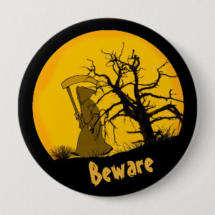 Ware grim Reaper Ronde Button 4,0 Cm