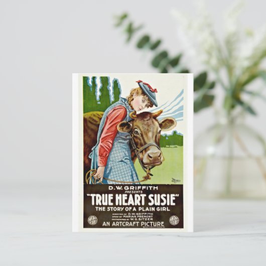  Ware Hart Susie Silent Hollywood Film Briefkaart (Staand voorkant)