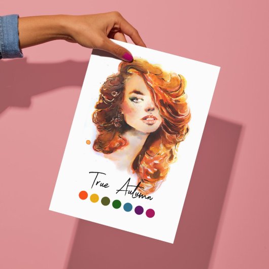 Ware herfsttype Seizoensgebonden Kleurenanalyse Ar Poster