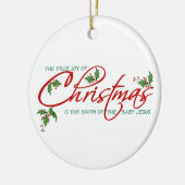 Ware kerst keramisch ornament (Links)