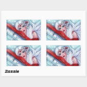 Ware kerstvrouw van Renee Lavoie Rechthoekige Sticker (Vel)