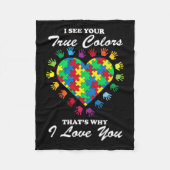 Ware kleuren - Harde Puzzle Cool Autisme Awareness Fleece Deken (Voorkant)