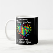 Ware kleuren - Harde Puzzle Cool Autisme Awareness Koffiemok (Links)
