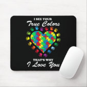 Ware kleuren - Harde Puzzle Cool Autisme Awareness Muismat (Met muis)