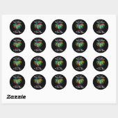 Ware kleuren - Harde Puzzle Cool Autisme Awareness Ronde Sticker (Vel)