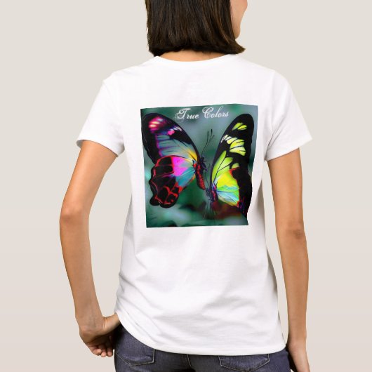 Ware Kleuren, Vlinders T-shirt (Achterkant)