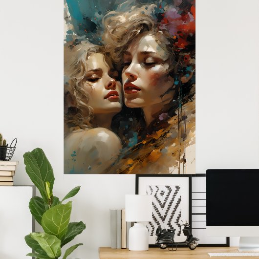 Ware Lesbische Liefde Poster (Thuiskantoor)