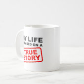 Ware Levensverhaal Grappige Mok (Voorkant links)