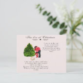 Ware liefde bij Kerstmis gedicht Feestdagenkaart (Staand voorkant)