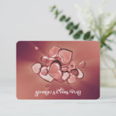 Ware Liefde Bursting Hearts RSVP Kaartje (Staand voorkant)