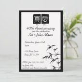 "Ware Liefde" Chinese Verjaardagsfeest Uitnodiging (Staand voorkant)