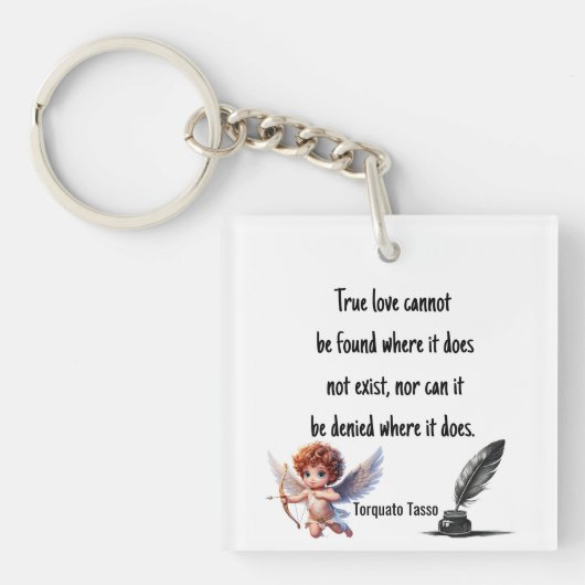 WARE LIEFDE Citaat Sleutelhanger (voorkant)