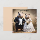 "Ware Liefde Down Under: Wombats Sluiten Huwelijk Save The Date (Voorkant / Achterkant)