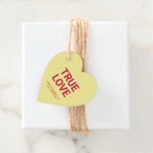 Ware liefde geel hart schattig Valentijnsdag custo Bedankjes Labels (In situ)
