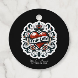 Ware Liefde Hart Tattoo Sticker Bruiloft Bedankjes Labels