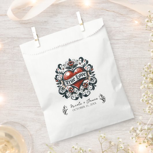 Ware Liefde Hart Tattoo Sticker Bruiloft Bedankzakje (Geknipt)