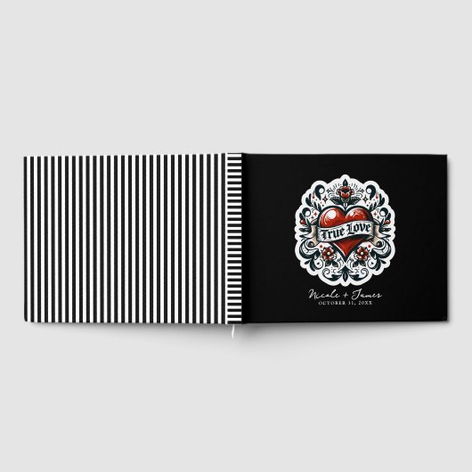 Ware Liefde Hart Tattoo Sticker Bruiloft Gastenboek (Volledig)