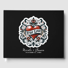 Ware Liefde Hart Tattoo Sticker Bruiloft Gastenboek