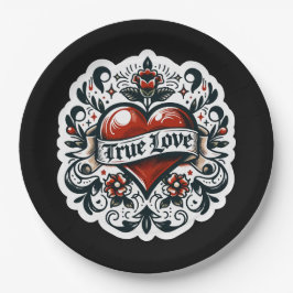 Ware Liefde Hart Tattoo Sticker Bruiloft Verloving Papieren Bordje