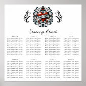 Ware Liefde Hart Tattoo Sticker Bruiloft Zitplaats Poster (Voorkant)