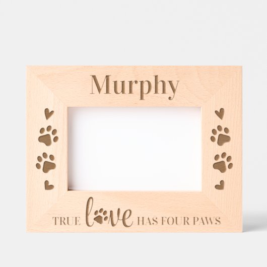 Ware liefde heeft vier poten - gepersonaliseerd Ho Gegraveerde Lijstjes (Voorkant)