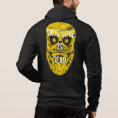 Ware liefde is dood grote schedel ontwerp hoodie (Achterkant)