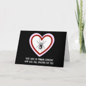 Ware liefde is het doden van spinnen - Funny Valen Feestdagen Kaart (Voorkant)