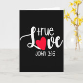 Ware Liefde Johannes 3_16 Religieuze Valentijnsdag Kaart (Gele Bloem)