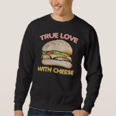 Ware liefde met kaas cheeseburger liefde trui (Voorkant)