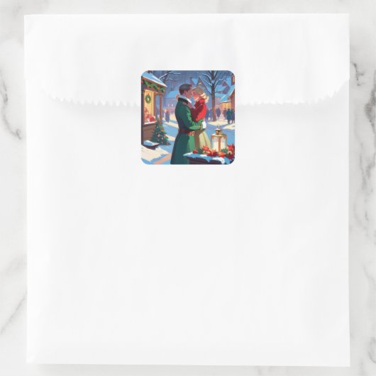 Ware liefde met kerst - Sticker (Tas)