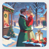 Ware liefde met kerst - Sticker (Voorkant)