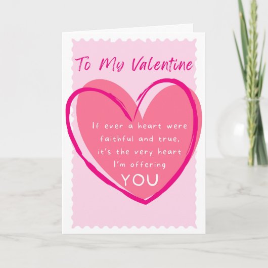 Ware Liefde Offering Met Hart Valentijnsdag Kaart (Voorkant)