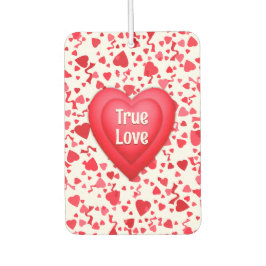Ware Liefde Rode Confetti Harten Gepersonaliseerd Luchtverfrisser