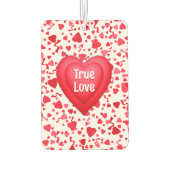 Ware Liefde Rode Confetti Harten Gepersonaliseerd Luchtverfrisser (Achterkant)