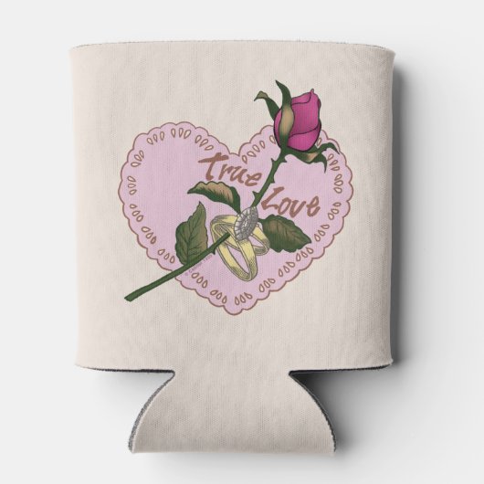 Ware liefde Roos bruiloft Blikjeskoeler (Achterkant)