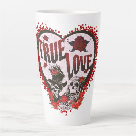Ware liefde schedel paar latte mok