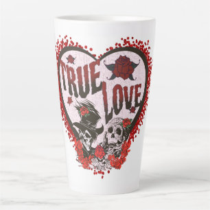 Ware liefde schedel paar latte mok