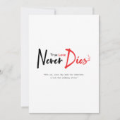 Ware liefde sterft nooit kaart (Voorkant)