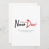 Ware liefde sterft nooit kaart (Voorkant / Achterkant)