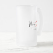 Ware liefde sterft nooit matglas bierpul (Voorkant rechts)