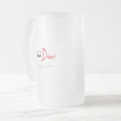 Ware liefde sterft nooit matglas bierpul (Voorkant links)