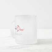 Ware liefde sterft nooit matglas koffiemok (Voorkant links)