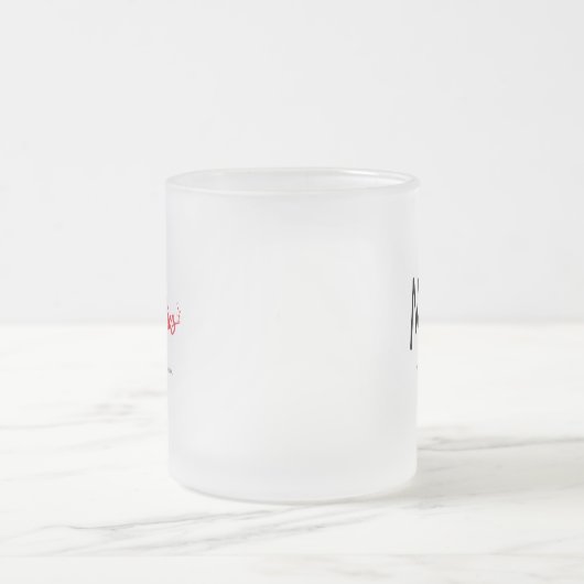 Ware liefde sterft nooit matglas koffiemok (Center)