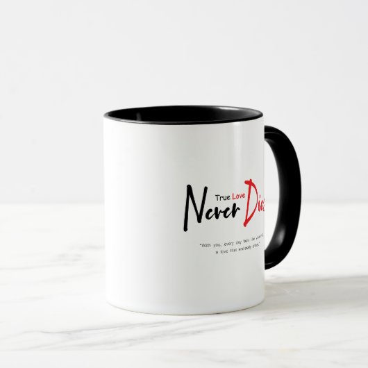Ware liefde sterft nooit mok (Voorkant rechts)