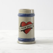 Ware Liefde Tattoo Hart | Klassiek Romance ontwerp Bierpul (Center)